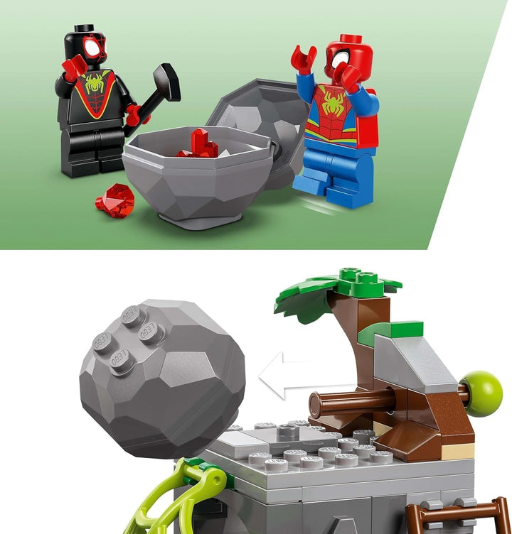LEGO Marvel Echipa lui Spidey într-o misiune de salvare în camionul Dino, mașină de jucărie construibilă pentru supereroi, set de aventură pentru copii 4+, Spidey și super prietenii săi 11199 Seturi de constructie Besuche den LEGO-Store