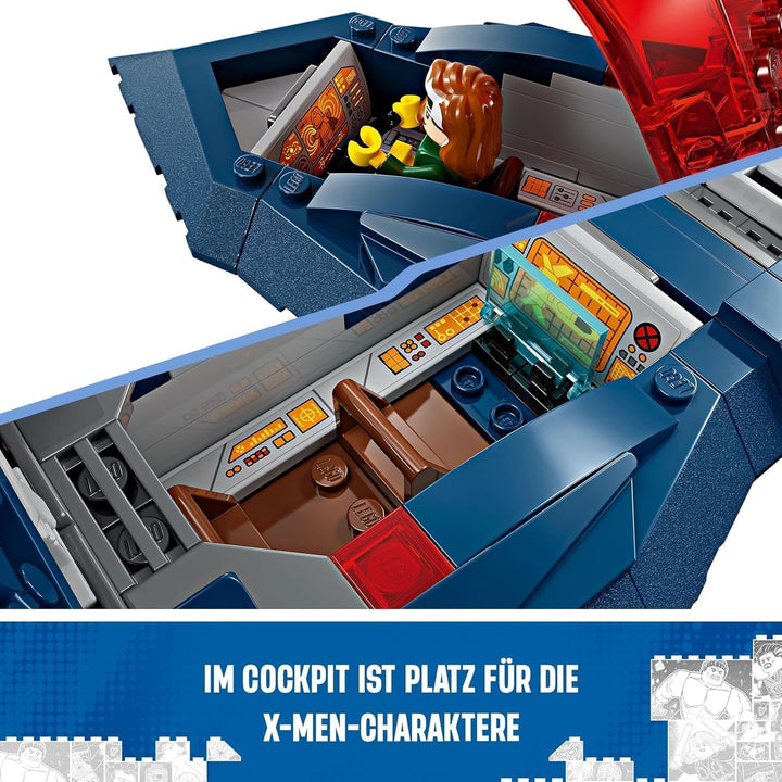 LEGO Marvel X-Jet The X-Men, model de avion de construit cu figuri, inclusiv Wolverine și Rogue, jucărie cu supereroi pentru copii, cadou pentru băieți și fete de la 8 ani 76281 Seturi de constructie Besuche den LEGO-Store