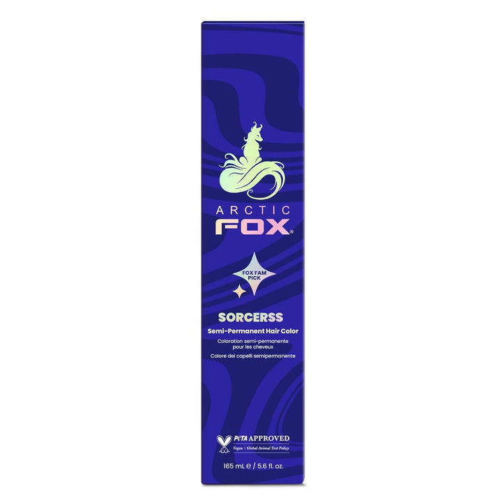 100% vegan și fără cruzime Vibrant Semi Permanent Hair Colour Dye - Purple AF 165 ml e Vopsea pentru par Naty Shop Vrăjitoare