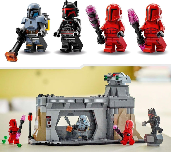 LEGO Star Wars: Duelul Mandalorian între Paz Vizsla și Moff Gideon, jucărie de construcție de colecție pentru copii, idee de cadou pentru băieți și fete creative cu vârsta de peste 7 ani, jucărie Mandalorian 75386 Seturi de constructie Besuche den LEGO-Store