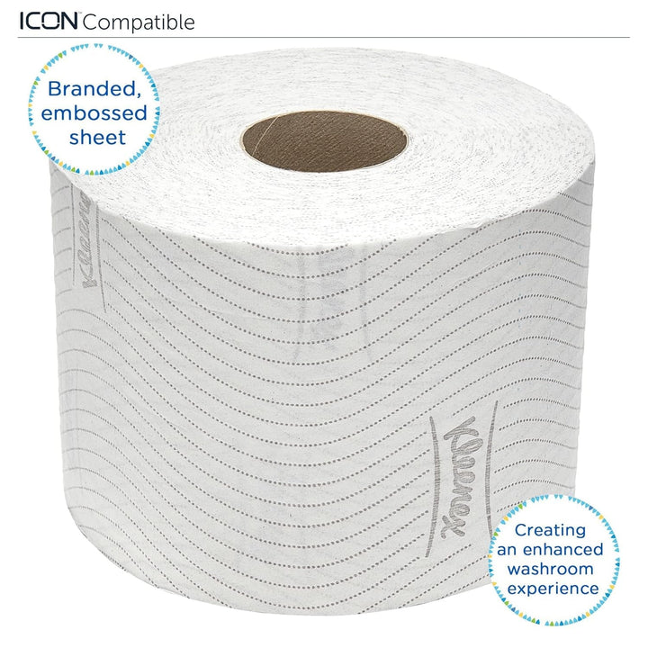 Hârtie igienică Kleenex standard roll 8441 - hârtie igienică cu 2 straturi - 6 pachete a câte 6 role X 600 foi fiecare, alb (36 role/21.600 foi în total)
