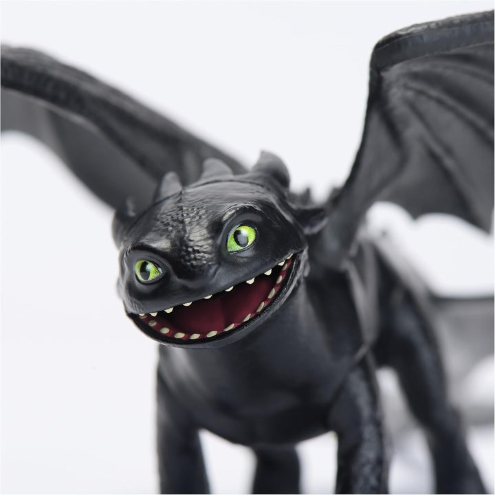 Dreamworks How to Train Your Dragon, 22cm lungime dragon de bază figura Toothless, jucărie pentru copii cu vârsta de 4+ Action figures Naty Shop