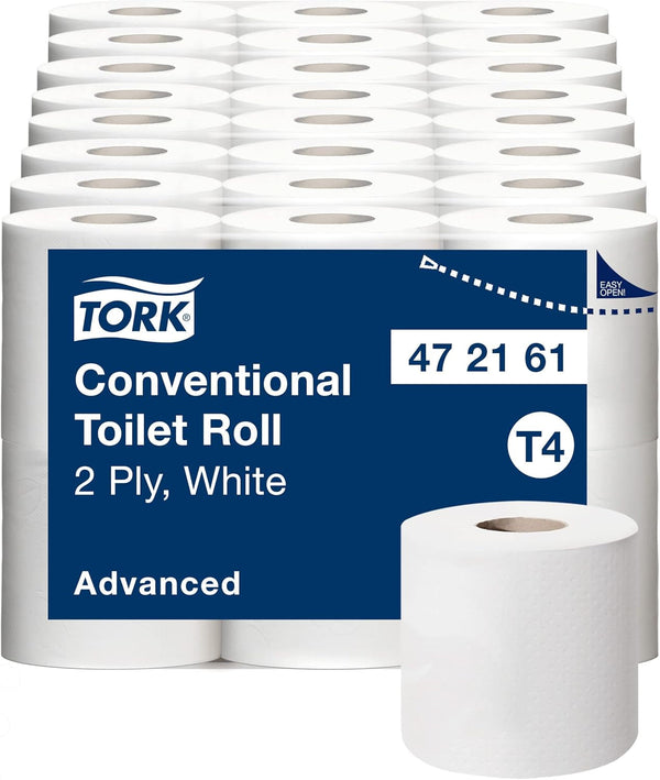Hârtie igienică Tork Small Roll White T4, Advanced, 2 straturi, 48 × 200 foi, 472161