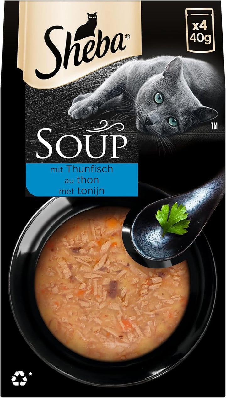 Sheba Multipack Soup - Hrană umedă pentru pisici într-o pungă porționată - Ton - 40 X 40G