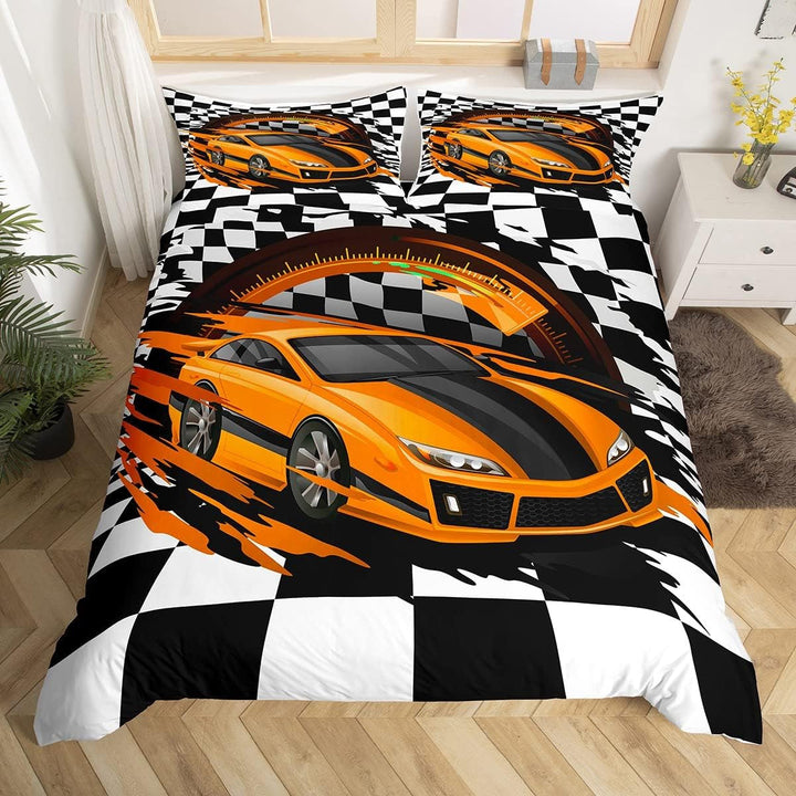 Jungen Cartoon Auto Bettwäsche Set 135X200,Kinder Bau Fahrzeuge Tröster Abdeckung Für Kind Kleinkind Teens,Dinosaurier Bettbezug,Traktor Maschinerie Bagger Bettdecke Abdeckung,Lkw Autos Bettwäsche Naty Shop Multi 12 135*200+80*80*1