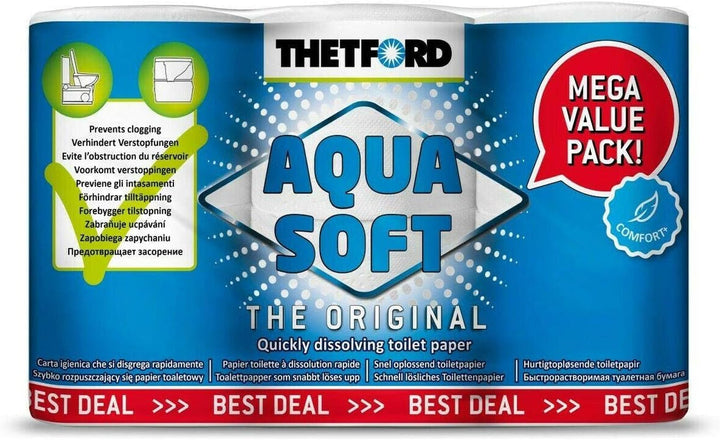 Hârtie igienică Aqua Soft Hârtie igienică pentru toalete mobile 4 role/butelii toalete de camping hârtie igienică pentru camping în aer liber