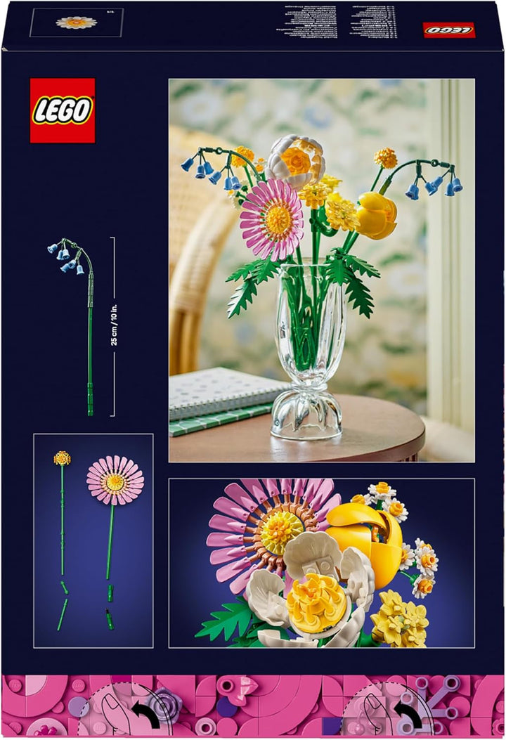 Buchet mic de vară LEGO Botanicals - Set de construcție cu flori artificiale - Incl. albăstrele, ranunculițe, lalele - Idee de cadou pentru femei, mame și bărbați - 10347 Seturi de constructie Besuche den LEGO-Store