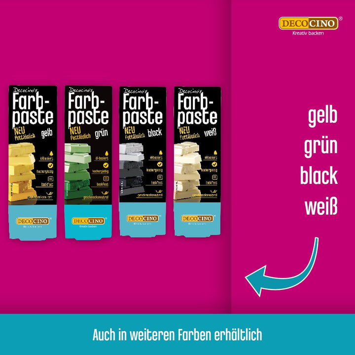 DECOCINO Pastă de colorare liposolubilă roșie - 15 g - Colorant alimentar pe bază de ulei, ideal pentru colorarea ciocolatei, cremei de unt, fondantului sau aluatului de prăjituri (Pachet de 3)