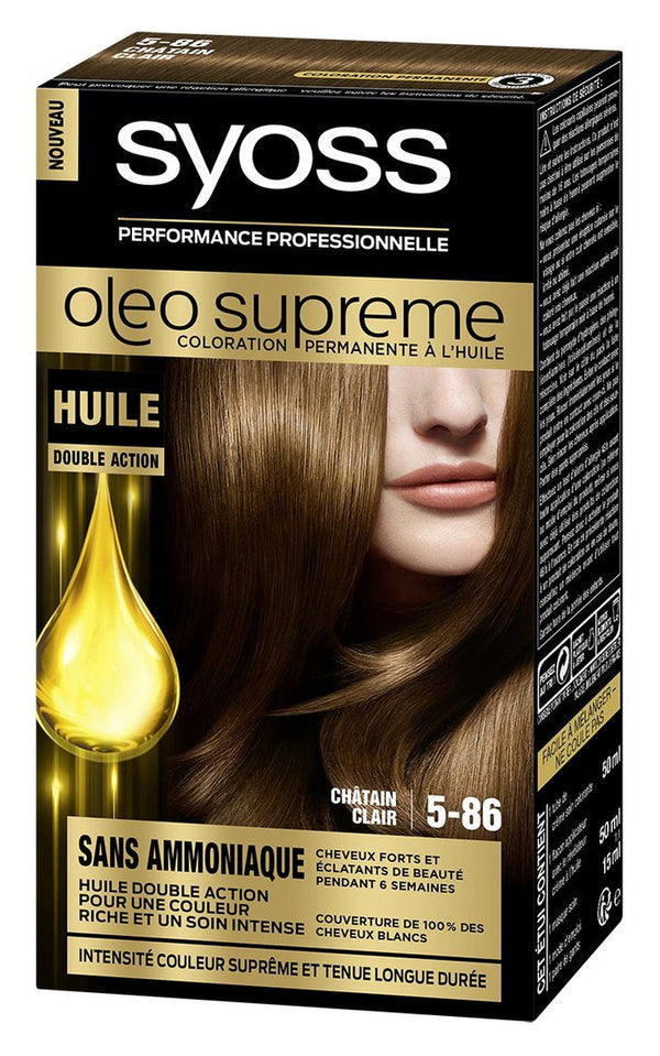 Syoss - Oléo Suprême - Culoare permanentă a părului - 5-86 Castaniu deschis Vopsea pentru par Naty Shop Titlu implicit