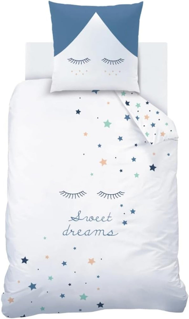 Set de lenjerie de pat pentru copii, reversibila, Stars Lenjerie de pat - copii Naty Shop Default Title