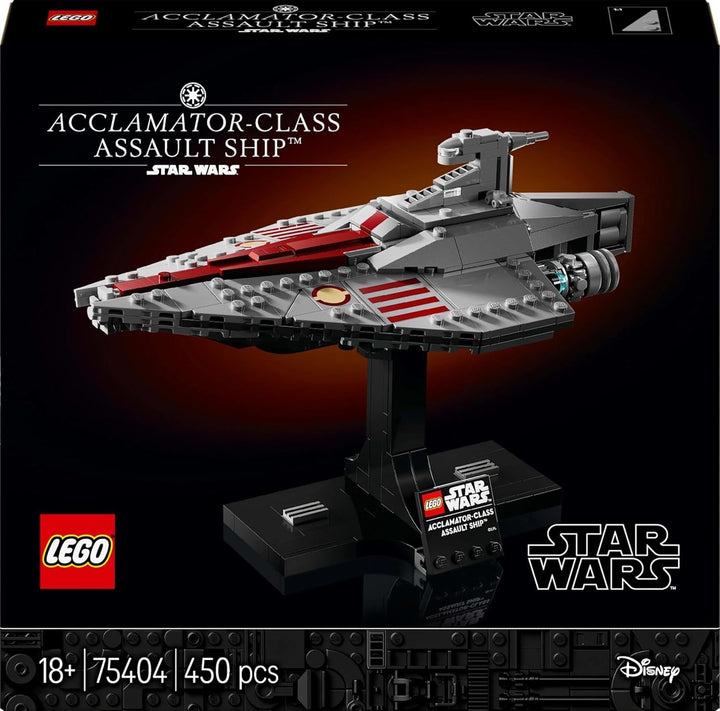 LEGO Star Wars 75404 Nava de asalt Clasa Acclamator din Atacul clonelor - Navă stelară de colecționat, construit și expus - Set de construcție Fantasy - Cadou pentru adulți și fani adolescenți Seturi de constructie Besuche den LEGO-Store