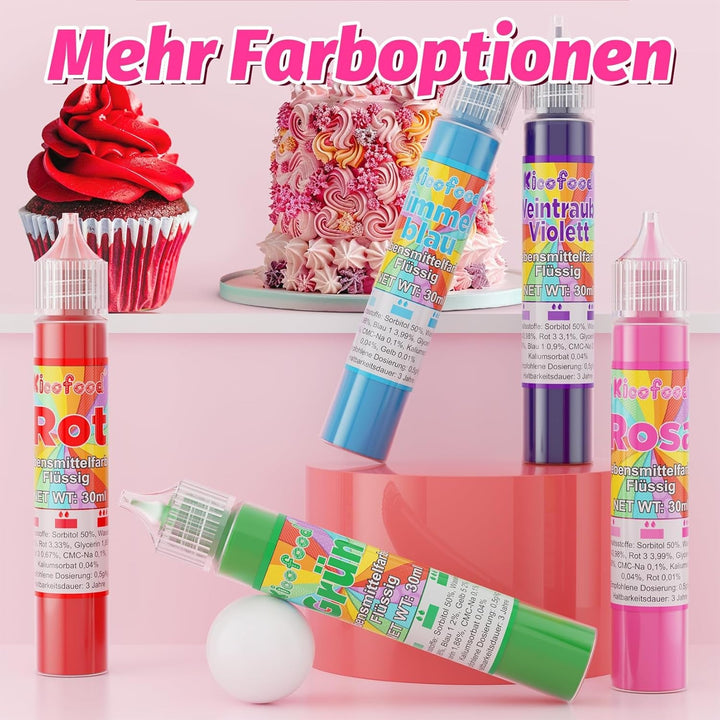 Colorant alimentar - 30 ml colorant alimentar lichid foarte concentrat, colorant alimentar pentru decorarea torturilor, meșteșuguri, aerografare, săpunuri DIY (Violetă de struguri)