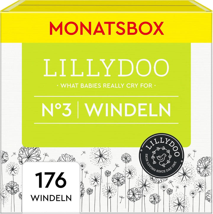 LILLYDOO Scutece prietenoase cu pielea, mărimea 2 (4-8 kg) Mama si Copilul Naty Shop 3 (176 buc)