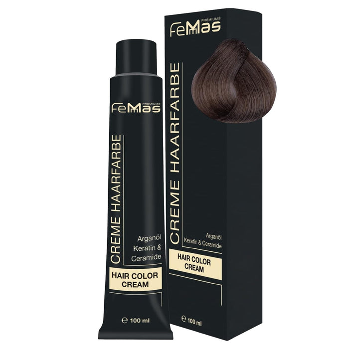 FemMas Hair Colour Pure & Mix Red I Cremă profesională cu ulei de argan, keratină și ceramide I Ca o vopsea de păr permanentă sau nuanță pentru rezultate radiante, de lungă durată I 100 ml