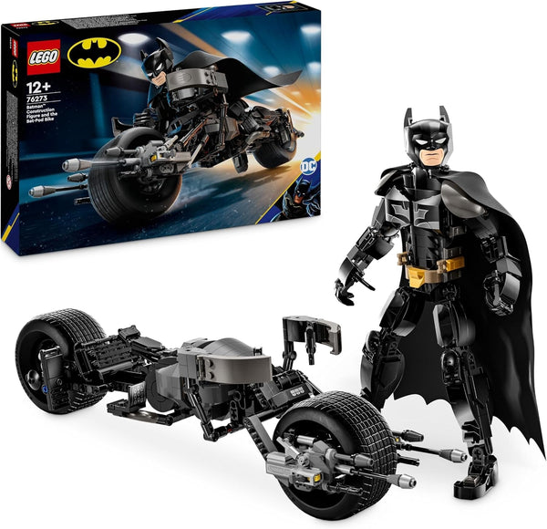 LEGO DC Batman: Batman figurină de construcție cu Batpod, jucărie pentru filmele cu supereroul, set de joacă de aventură pentru copii, cadou pentru băieți și fete 76273 Seturi de constructie Besuche den LEGO-Store Titlu implicit
