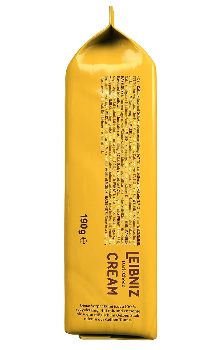 Fursecuri crocante cu cacao și cremă de ciocolată neagră, pachet de 14, pentru depozitare sau vânzare (14 x 190 g)