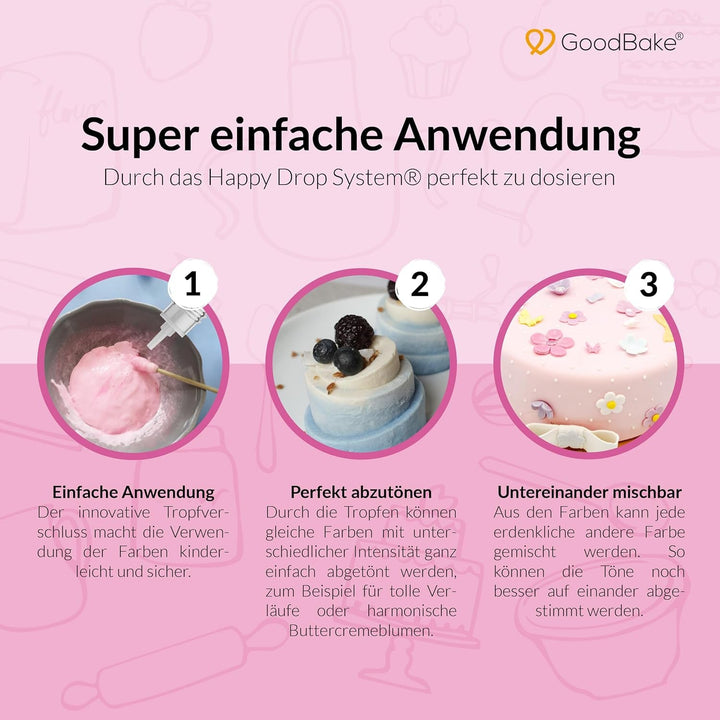 Colorant alimentar Goodbake Pastel Sand Beige (11 ml) – Colorant alimentar cu doză mare – Pentru colorarea prăjiturilor, fondantului, cremei de unt, macarons-urilor, băuturilor, slime-ului și multor altor obiecte. 100% vegan