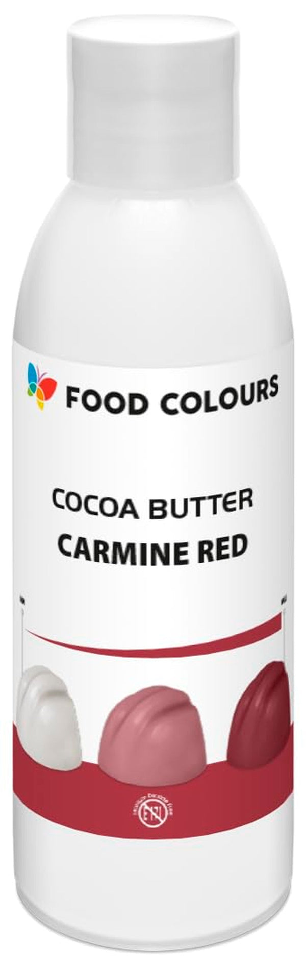 Coloranți alimentari Unt de cacao ROȘU CARMIN 100 G Colorant alimentar pe bază de unt de cacao pentru ciocolată, praline, mase grase și creme