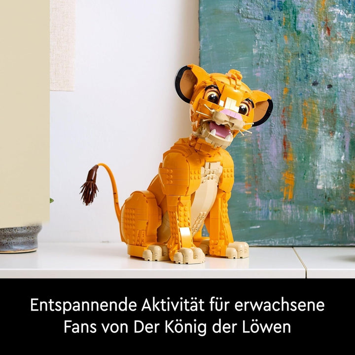Lego Ç€ Disney Simba, tânărul rege al leilor, jucărie de construit pentru colecționat cu figurine creative de animale, activitate relaxantă pentru adulți, idee de cadou pentru femei 43247 Seturi de constructie Besuche den LEGO-Store