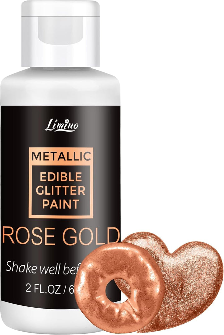 Sclipici comestibil lichid - 6 culori metalice, pudră sclipici comestibilă lichidă pentru decorarea torturilor, copt, macaroane - colorant alimentar metalic, culori sclipici pentru fursecuri, fondant, prăjituri, brioșe