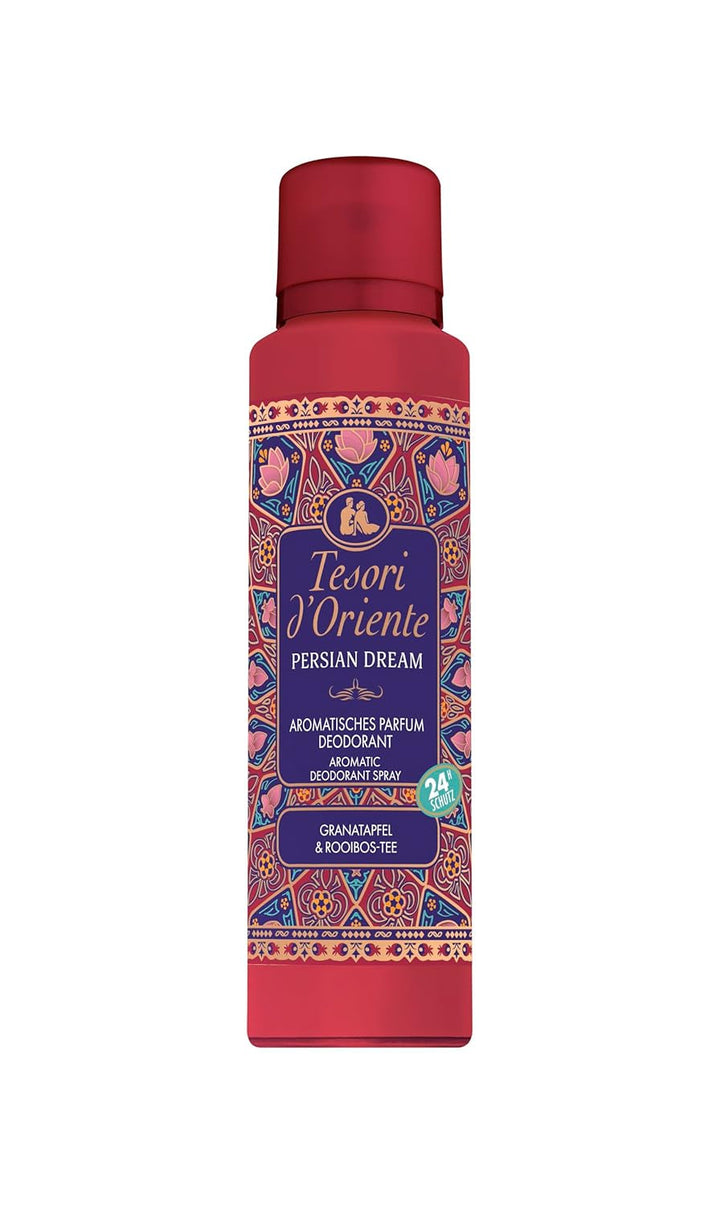 Deodorant parfumat aromatic TESORI D'ORIENTE „Byzantium” 150 ml, cu trandafir negru și labdanum, protecție 24 de ore, ritual de wellness pentru corp și simțuri
