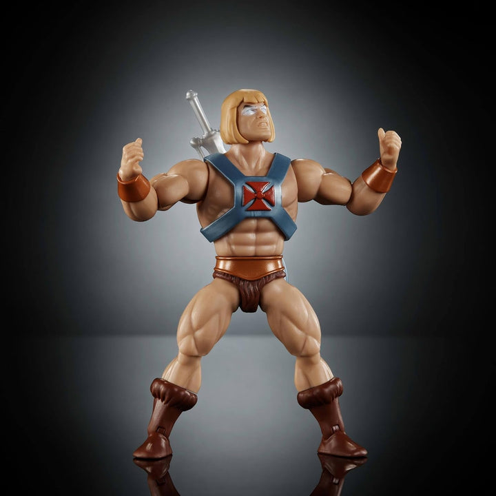Masters of the Universe Origins Action Figure Faker din colecția de desene animate, aproximativ 14 cm înălțime, duplicat He-Man din serialul TV din anii 1980, design detaliat și 16 puncte de mișcare, JBM82 Action figures Naty Shop