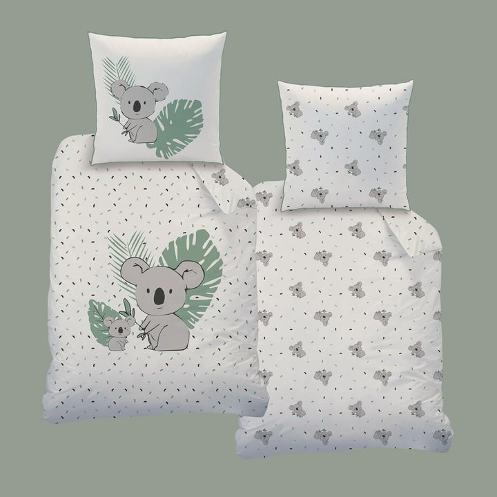 Set de lenjerie de pat pentru copii, Koala sau Unicorn, 100% bumbac Lenjerie de pat - copii Naty Shop