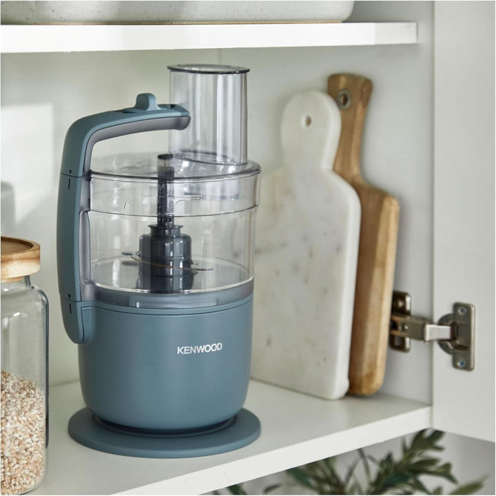 Kenwood Multipro Go FDP22.000GY, Robot Da Cucina Che Trita, Affetta, Grattugia, Riduce in Purea E Impasta, Ciotola Da 1.3L, Lame per Impastare, Disco Da 4 Mm, 650W, Storm Blu Mama si Copilul Naty Shop