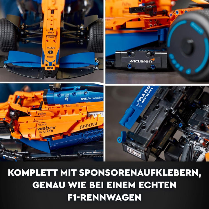 Lego Technic Mclaren Formula 1 Racing Car - Model F1 pentru adulți cu motor V6 și direcție - Cadou pentru fanii și colecționarii sporturilor cu motor - 42141 Seturi de constructie Besuche den LEGO-Store