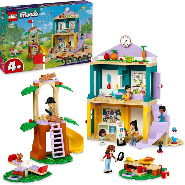 LEGO Friends Heartlake City Kindergarten, set de joacă pentru fete și băieți de la 4 ani, joc de rol creativ cu 2 figurine și 4 micro figurine, jucărie pentru dezvoltare socială 42636 Seturi de constructie Besuche den LEGO-Store Titlu implicit