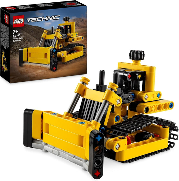 Buldozer greu LEGO Technic, buldozer de jucărie de construit, de adăugat la șantierul tău de construcții, jucărie de construcții pentru copii, cadou tehnologic pentru băieți și fete de la 7 ani 42163 Seturi de constructie Besuche den LEGO-Store Singur