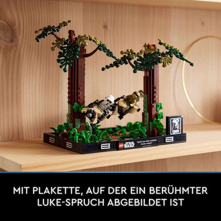 LEGO 75353 Star Wars Pursuit on Endor - Set Diorama, Întoarcerea Cavalerilor Jedi cu Luke Skywalker, Prințesa Leia & Scout Trooper și Speeder Bikes, 40th Anniversary Seturi de constructie Besuche den LEGO-Store
