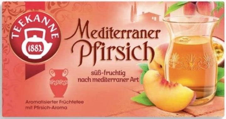 Teekanne Amestec de ceaiuri din diferite țări, caise grecești, portocale spaniole, lămâi italiene, mango din Caraibe, piersici mediteraneene, cireșe dulci italiene, 6 pachete, 270 g
