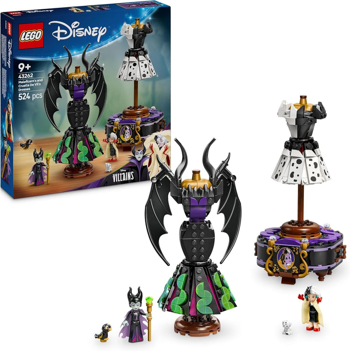 LEGO Ç€ Disney Villains The Dresses Of Maleficent And Cruella De Vil - Jucărie pentru băieți și fete de la 9 ani - Incl. 2 mini păpuși și 2 figurine de animale - Cadou aniversar pentru fani 43262 Seturi de constructie Besuche den LEGO-Store Titlu implicit