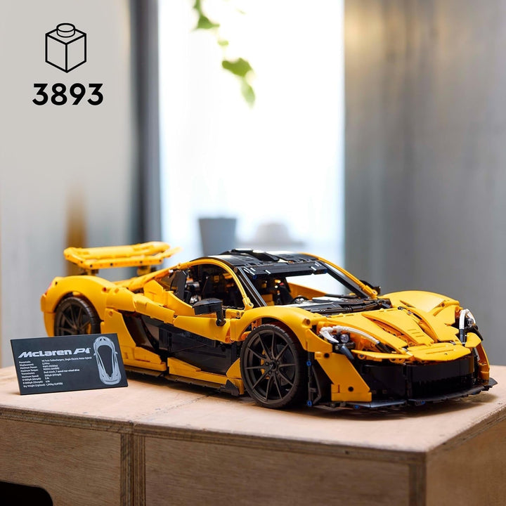 LEGO Technic Mclaren P1, set cu mașină super sport pentru adulți, cadou pentru fanii mașinilor, piesă de colecție la scară cu motor cu piston V8 și transmisie cu 7 trepte, model de mașină, set de mașini de jucărie 42172 Seturi de constructie Besuche den LEGO-Store