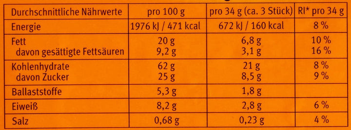 Bahlsen Hobbits Crunchy - Pachet de 18 - Cutie de depozitare - Biscuiți integrali cu conținut ridicat de fibre și fulgi de ovăz (18 x 250 g)