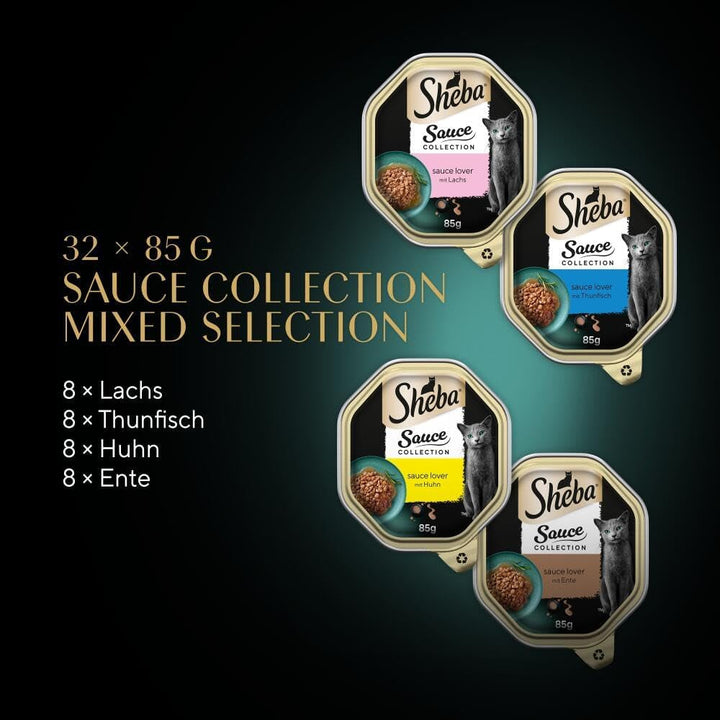 SHEBA Bowl Hrană umedă Multipack Mega-Pack Colecția de sosuri Fine Variety Msc-Certified 32 X 85G