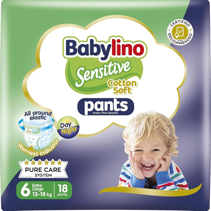 BabyLino, Scutece sensibile din bumbac moale, diverse marimi Mama si Copilul Naty Shop 6 (18 buc)