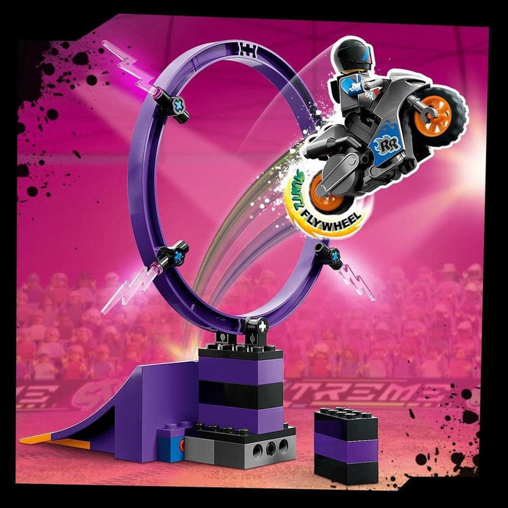 LEGO 60361 City Stuntz Ultimate Stunt Rider Challenge, cascadorii 3In1 pentru 1 sau 2 jucători, cu 2 motociclete de jucărie cu volan pentru copii, set 2023 Seturi de constructie Besuche den LEGO-Store