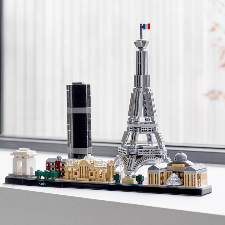 LEGO Arhitectură Paris, Model Kit cu Turnul Eiffel, Champs-Élysées și Louvre Model, Colecția Skyline, Decorațiuni pentru casă și birou, Idei cadou pentru colecționari, bărbați și femei 21044 Seturi de constructie Besuche den LEGO-Store