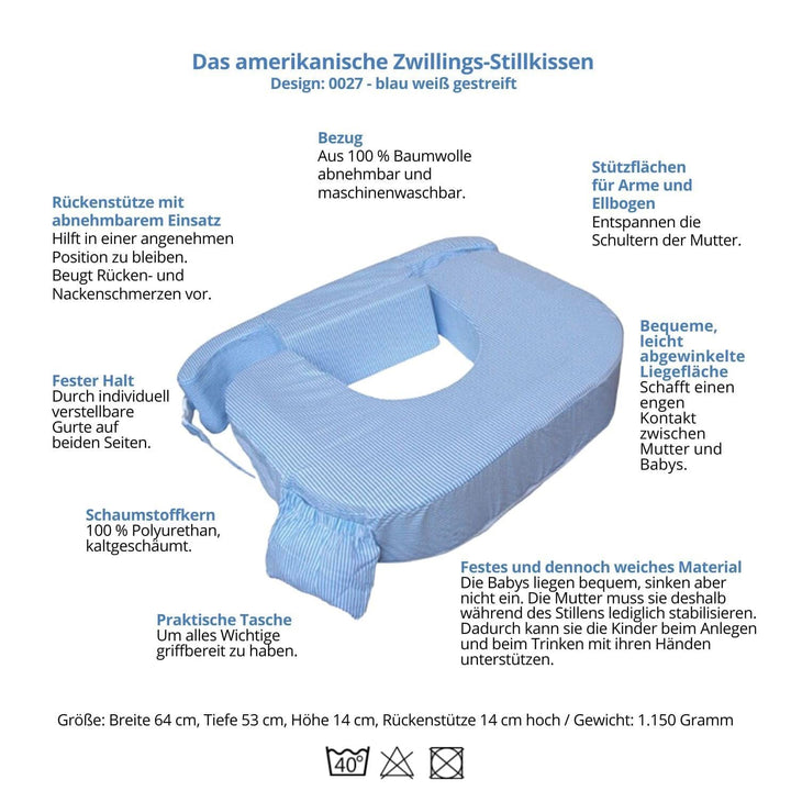 Zwilling plus pernă pentru alăptare, 1 bucată Naty Shop