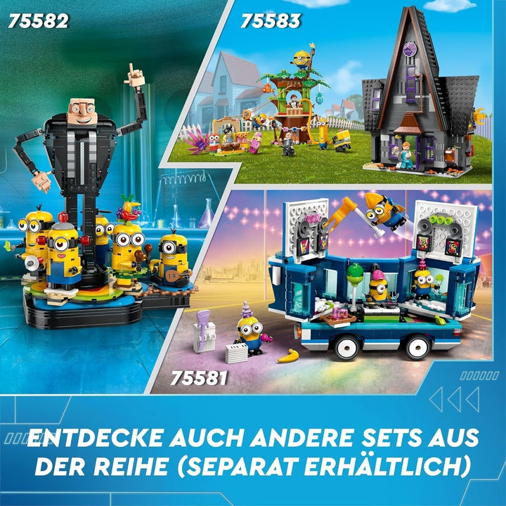 LEGO I - Simply Incorrigible 4 Vila de familie a lui Gru și a Minionilor, set de joacă pentru filmul I - Simply Incorrigible 4, jucărie pentru copii, cadou pentru băieți și fete începând cu vârsta de 8 ani 75583 Seturi de constructie Besuche den LEGO-Store