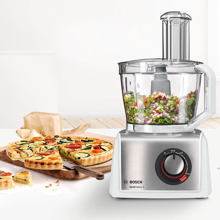 MC812S820 Multitalent 8/1.250 Watt / 3.9 Liter/Multizubehör, Weiß/Edelstahl Mama si Copilul Naty Shop