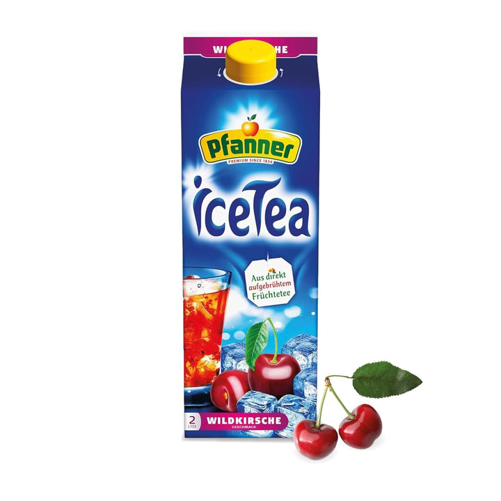 Pfanner Ceai rece cu lămâie albă și flori de soc – Pachet de 2 L - Ceai preparat direct cu suc de lămâie