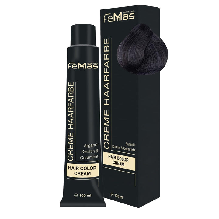 FemMas Hair Colour Pure & Mix Red I Cremă profesională cu ulei de argan, keratină și ceramide I Ca o vopsea de păr permanentă sau nuanță pentru rezultate radiante, de lungă durată I 100 ml