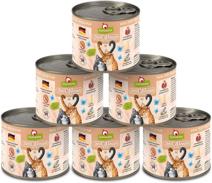Granatapet Delicatessen Chicken PUR, hrană umedă pentru pisici, hrană fără cereale & fără zahăr adăugat, hrană pentru pisici cu conținut ridicat de carne & uleiuri de înaltă calitate, 6 X 400 G