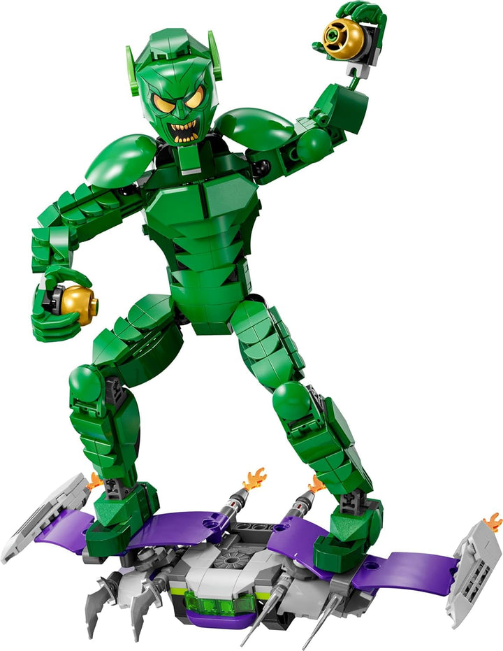 Figura de construcție LEGO Marvel Green Goblin, jucărie de construcție mobilă Super Villain pentru copii 8+, băieți și fete, set Spider-Man Universe cu glisoare și bombe de dovleac, idee de cadou Superhero 76284 Seturi de constructie Besuche den LEGO-Store