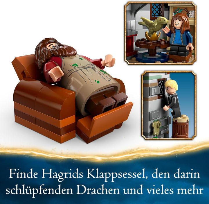 LEGO Harry Potter Hagrid's Hut: An Unexpected Visit Set Cu 5 Mini Figurine Și 2 Figurine Animale, Cadou Pentru Femei Și Bărbați, Jucărie De Aventură Magică, Set Fantasy 76428 Seturi de constructie Besuche den LEGO-Store