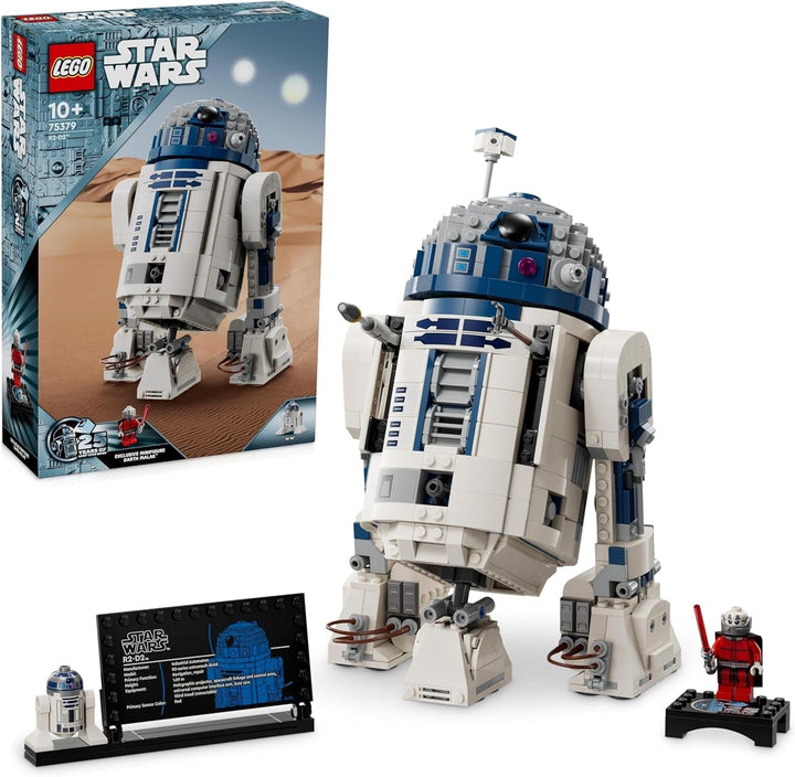 LEGO Star Wars R2-D2, set model pentru copii, băieți și fete, figurină droid construibilă cu minifigurina Darth Malek a 25-a aniversare și placă de decorare, idee de cadou de colecție 75379 Seturi de constructie Besuche den LEGO-Store Singur
