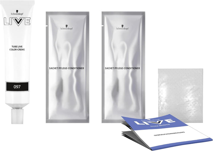 Schwarzkopf LIVE Ultra Brights Semi-Permanent Hair Colour 097 Mermaid (3 x 80 ml), colorare pentru rezultate intense sau culori pastelate, rezistă la 12-15 spălări, cu balsam de îngrijire Vopsea pentru par Naty Shop